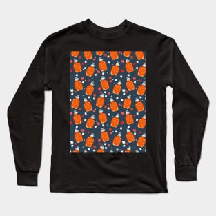 Canadian Maple Syrup Pattern, Dark Grey Long Sleeve T-Shirt